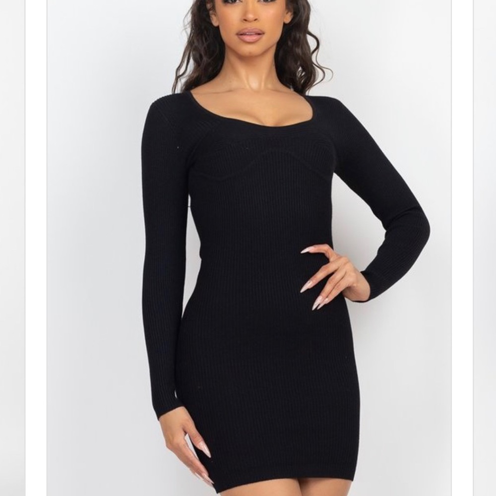 Knit black dress 👗